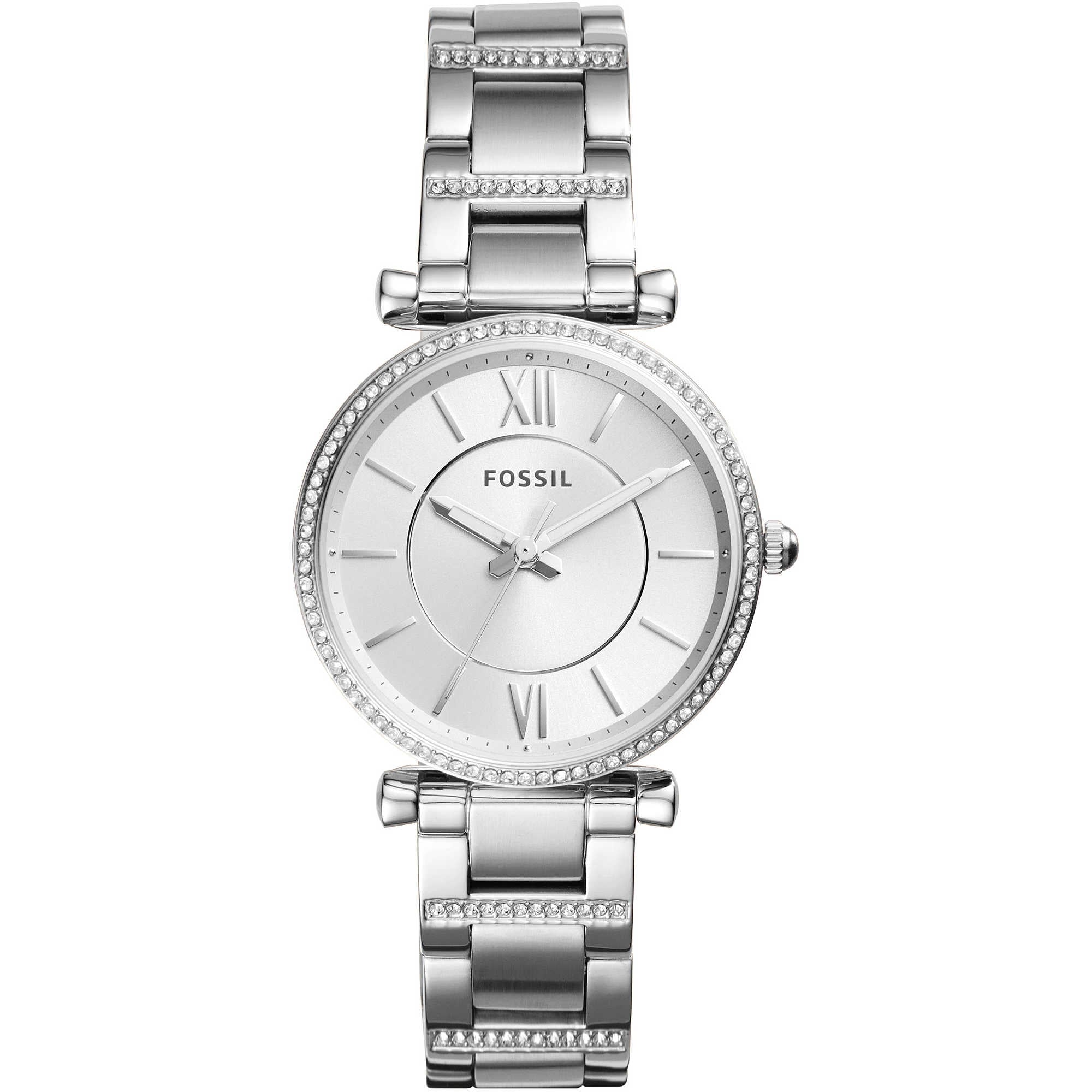 Orologio Donna Fossil Carlie Solo Tempo Con Ghiera Zirconata ES4341