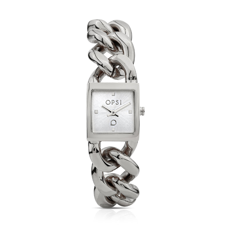 Orologio Donna Ops Acciaio SQUARE CHAIN Catena OPSPW-1167-3950
