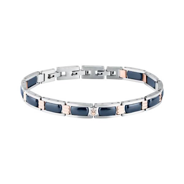 Bracciale Uomo Maserati Acciaio Ceramica Blu JM426ATZ101