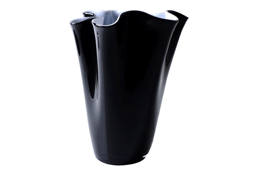 Vaso cristallo Onlylux wave nero 30 cm OL00231