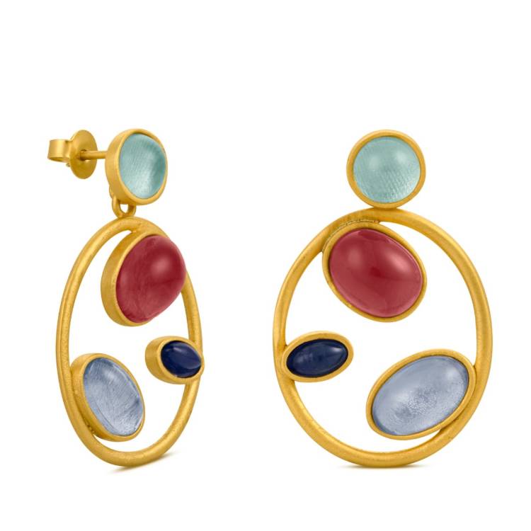 Orecchini Donna Joidart Alegria Ottone Oro Vetro Murano JD-ALG-E04-BR