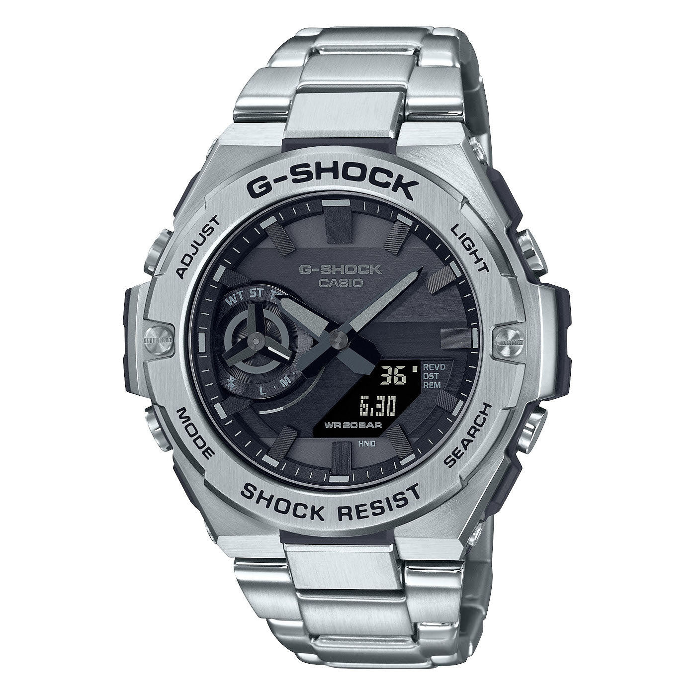 Orologio Uomo GShock Casio Acciaio Carica Solare Analogic Digital GST-B500D-1A1ER