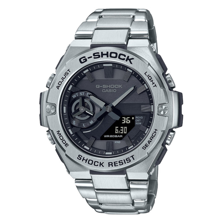 Orologio Uomo GShock Casio Acciaio Carica Solare Analogic Digital GST-B500D-1A1ER