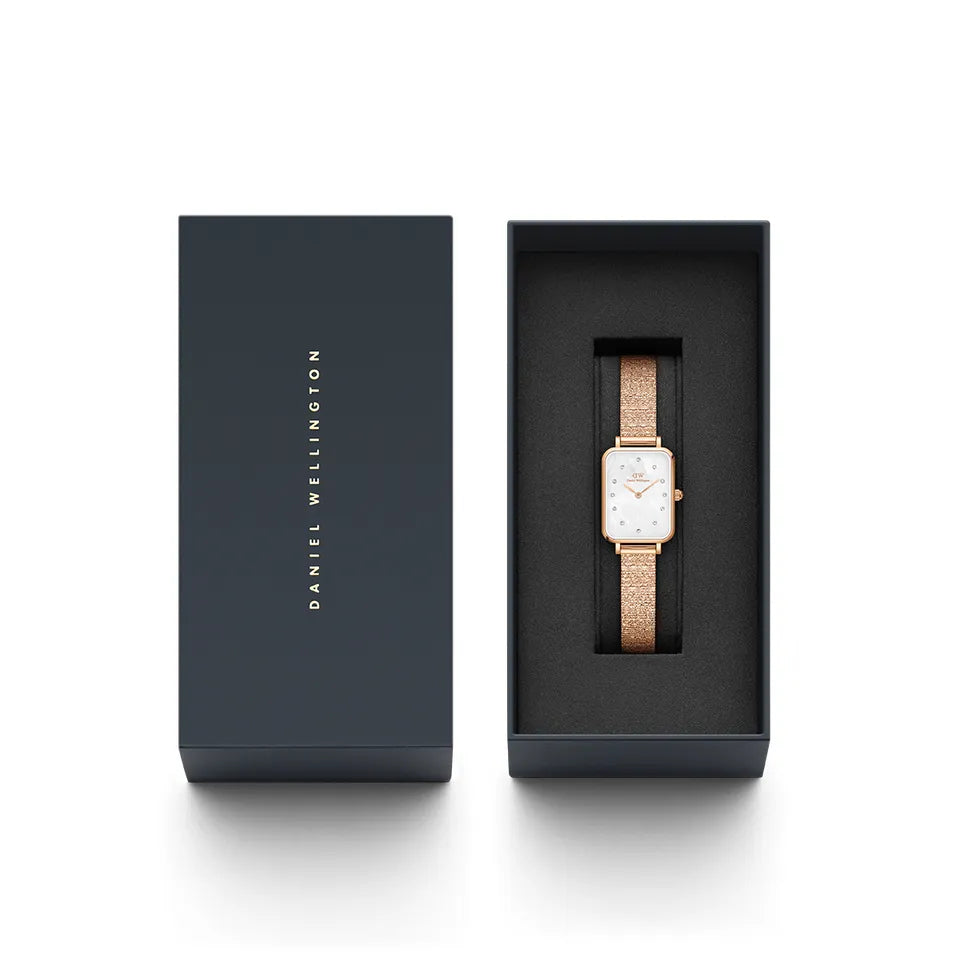 Orologio Donna Daniel Wellington Quarzo Acciaio Rosè Quadro 20x26 mm DW00100578