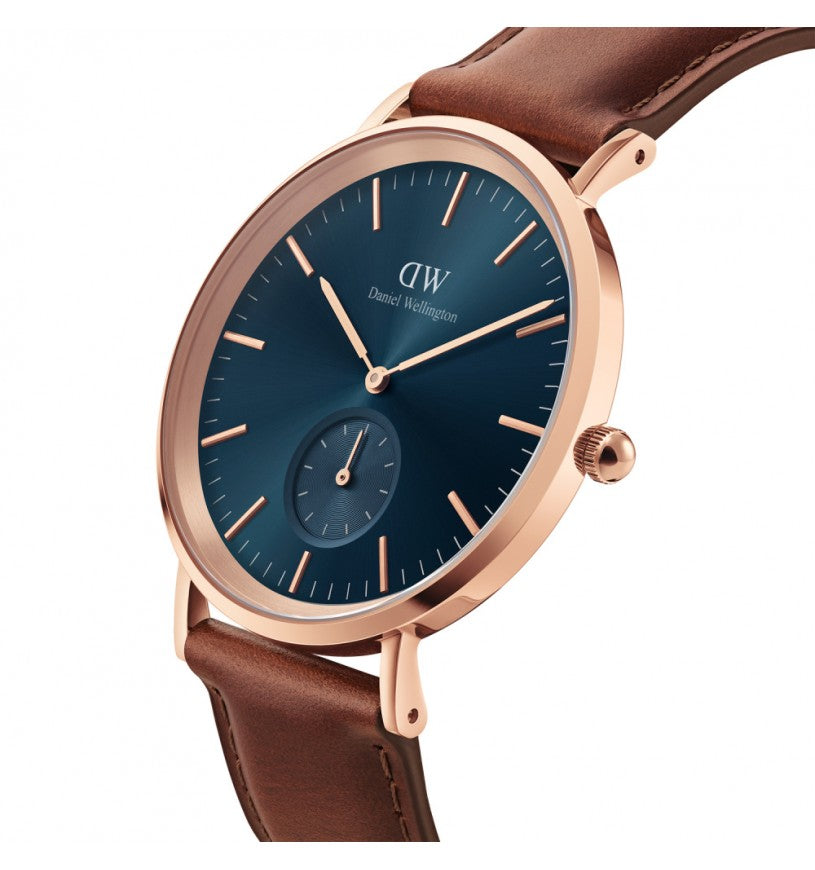 Orologio Uomo Daniel Wellington Quarzo Acciaio Rosè Pelle 40 mm DW00100708