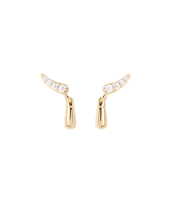 Orecchini Donna PDPaola Argento 925 Goccia Piccola Zirconi Bianchi AR01-C93-U