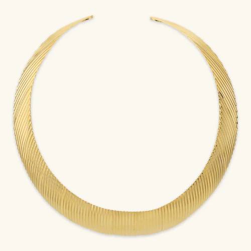 Collana Donna Etrusca Choker Graduata In Lega Placcata Oro Giallo 18kt WSET00859.YG