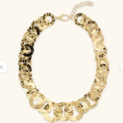 Collana Donna Etrusca Graduata Disco In Lega Placcata Oro Giallo 18kt WSET00860.YG