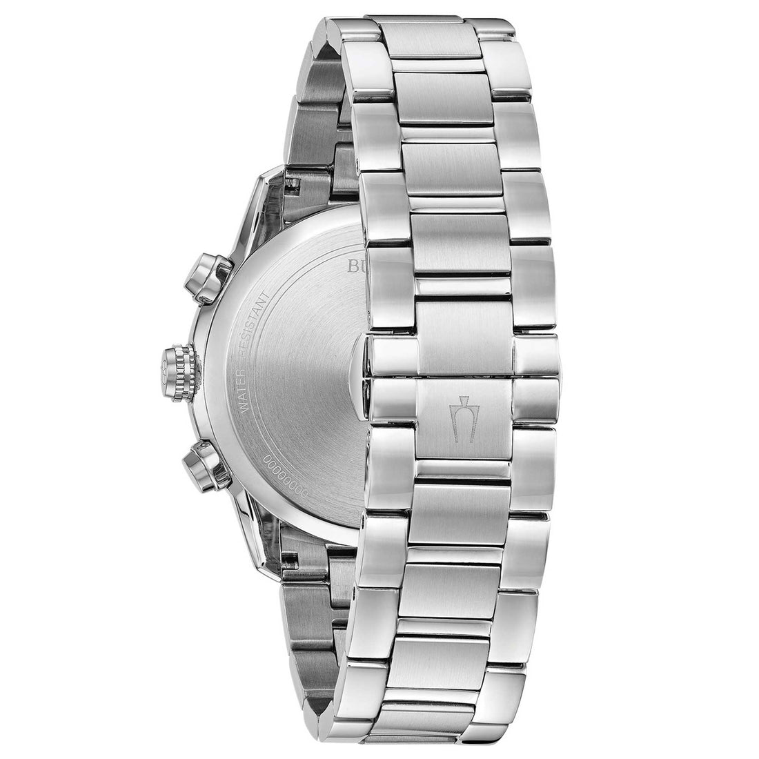 Orologio Uomo Bulova Quarzo Cronografo Sutton Big-Date Acciaio Nero 96B319