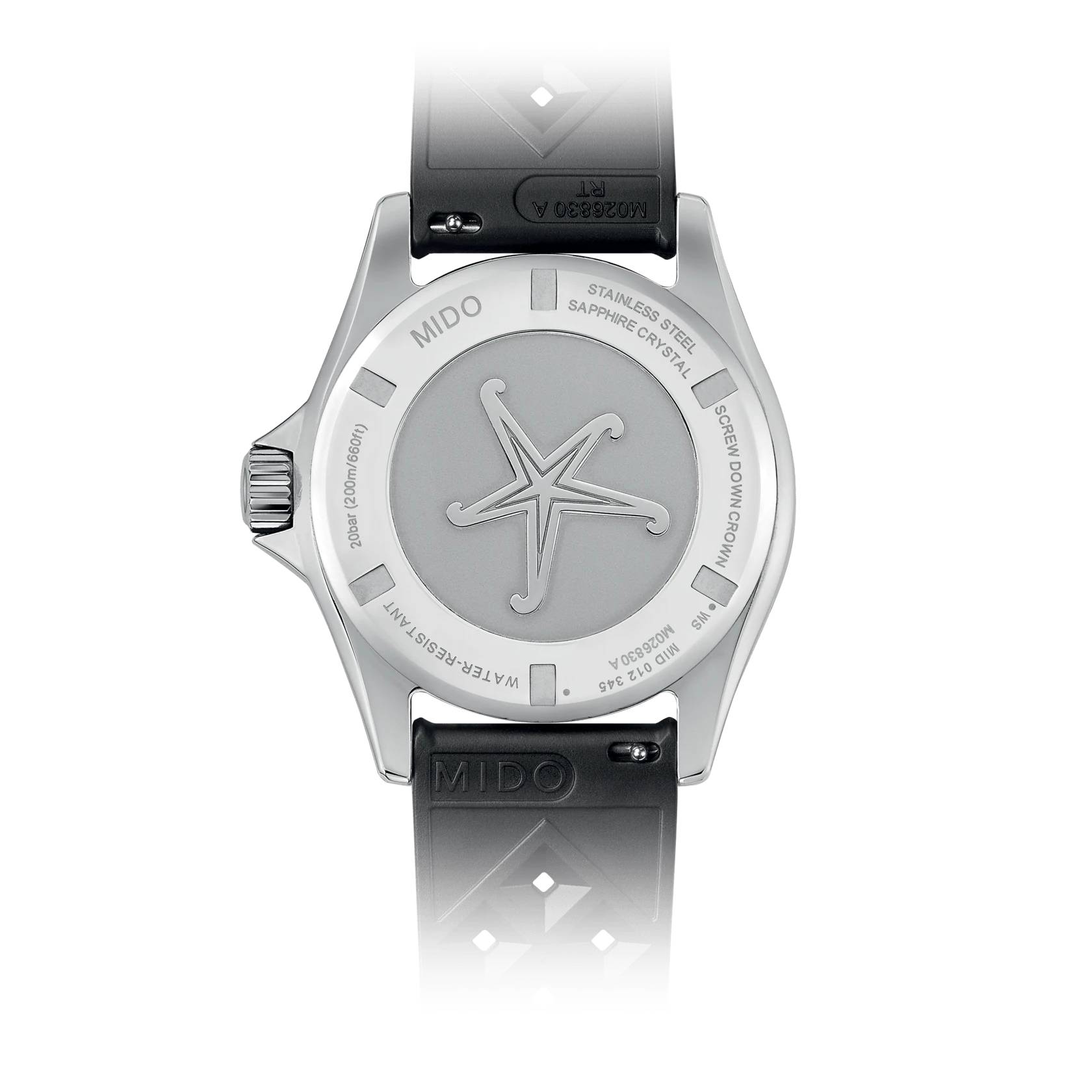 Orologio Uomo Mido Automatico Acciaio Gomma Rosso M0268301742100