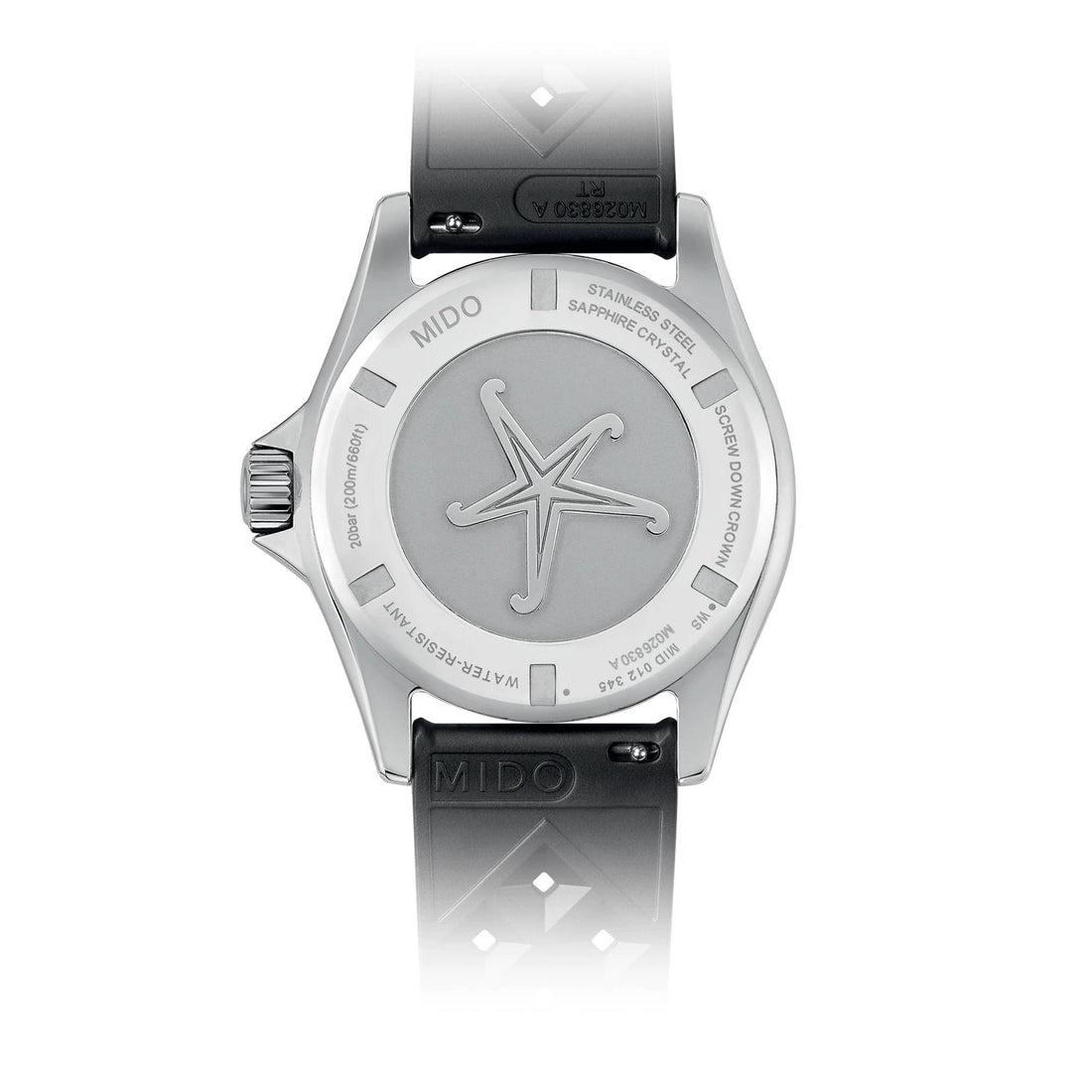 Orologio Uomo Mido Automatico Acciaio Gomma Rosso M0268301742100