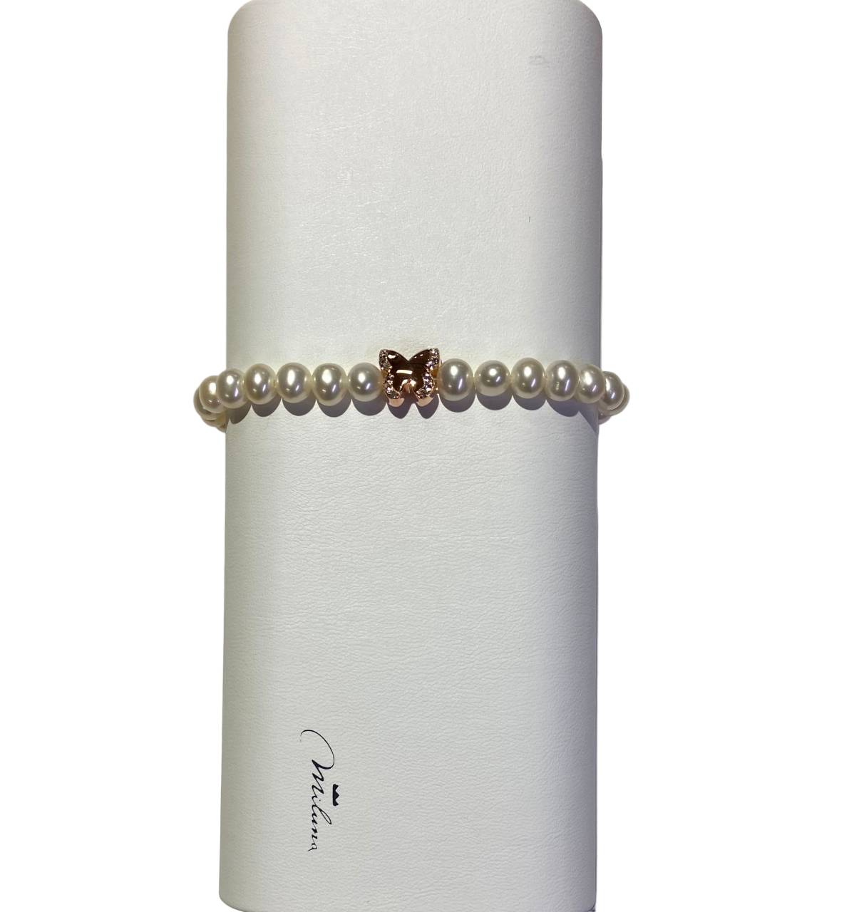 Bracciale Donna Miluna Argento 925 Miss Italia Perle Bianche Farfalla PBR3502R-TPZ