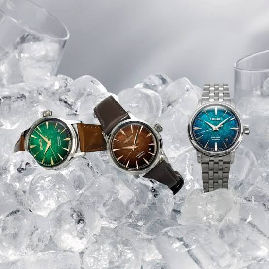 Orologio Uomo Seiko Presage Emerald Mist Cocktail Time Blu HCB001J1