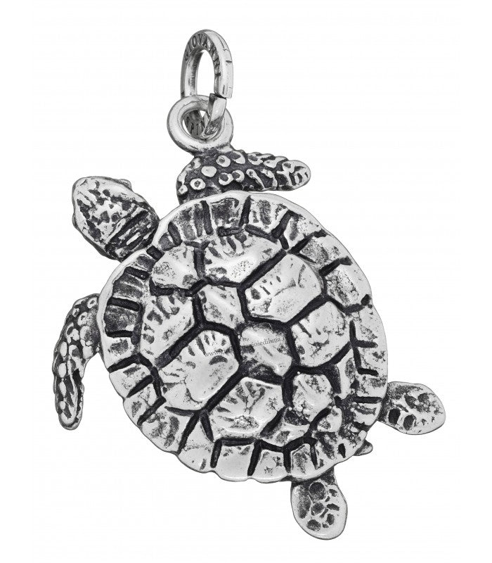 Charm Unisex Giovanni Raspini Argento 925 Animale Tartaruga Realizzato A Mano 08240