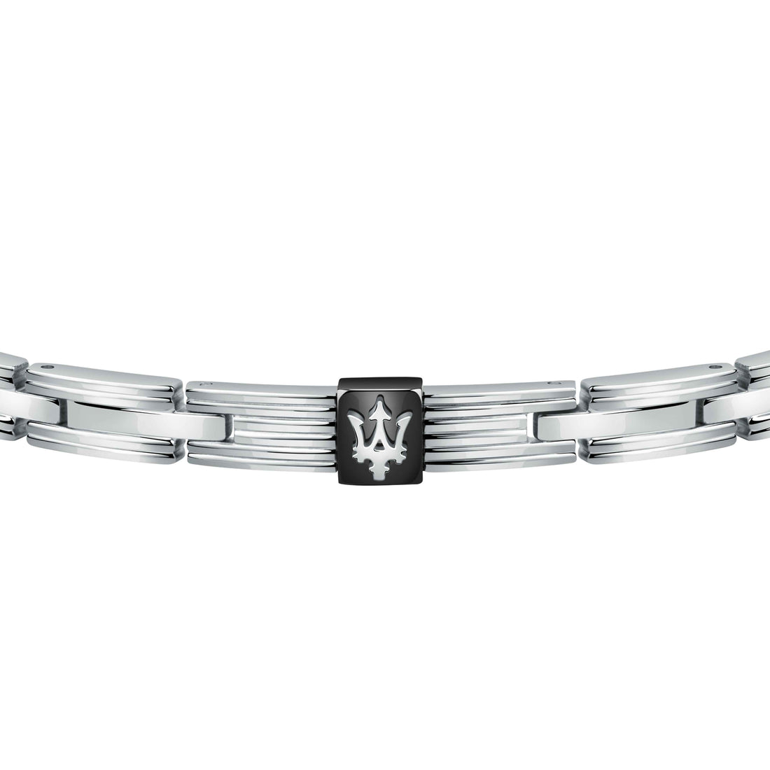Bracciale Uomo Acciaio Maserati Centrale Logo Tridente Nero JM420ATK04
