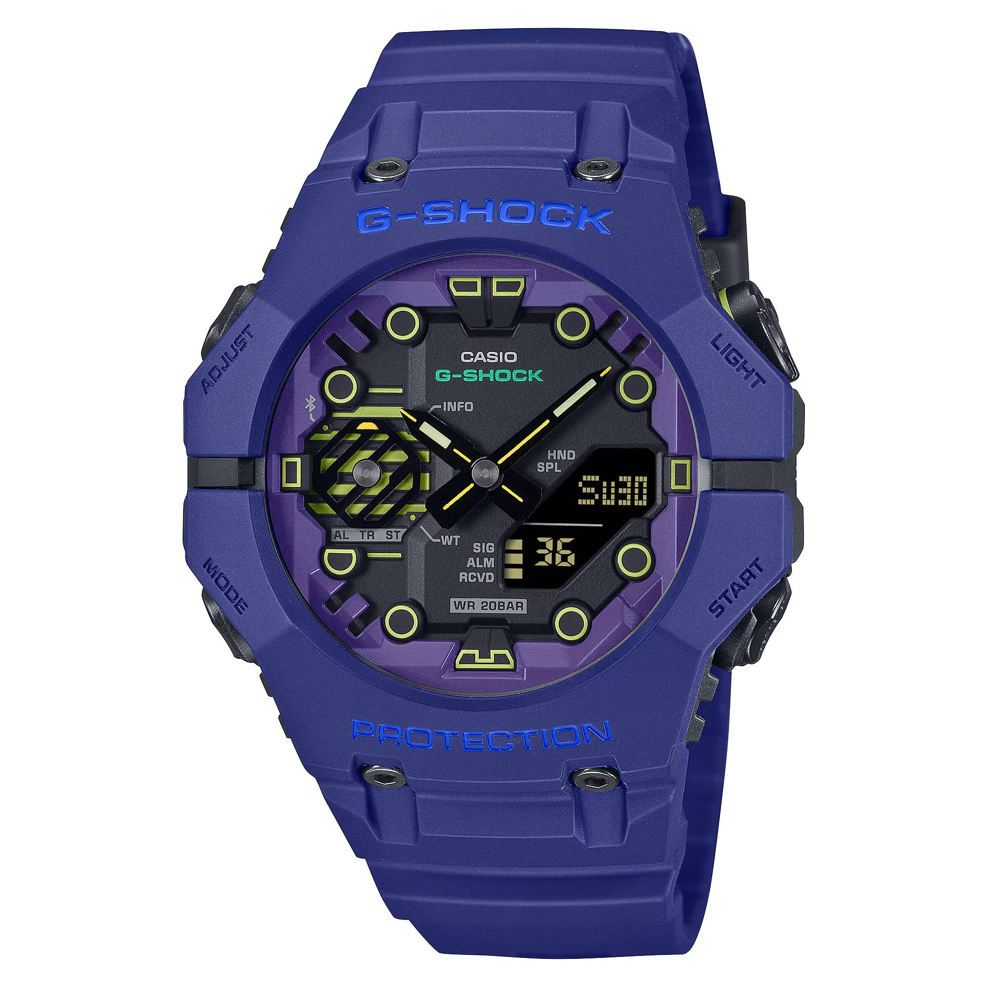Orologio Uomo Casio G-SHOCK Quarzo Nero Fluorescente Viola GA-B001CBR-2AER