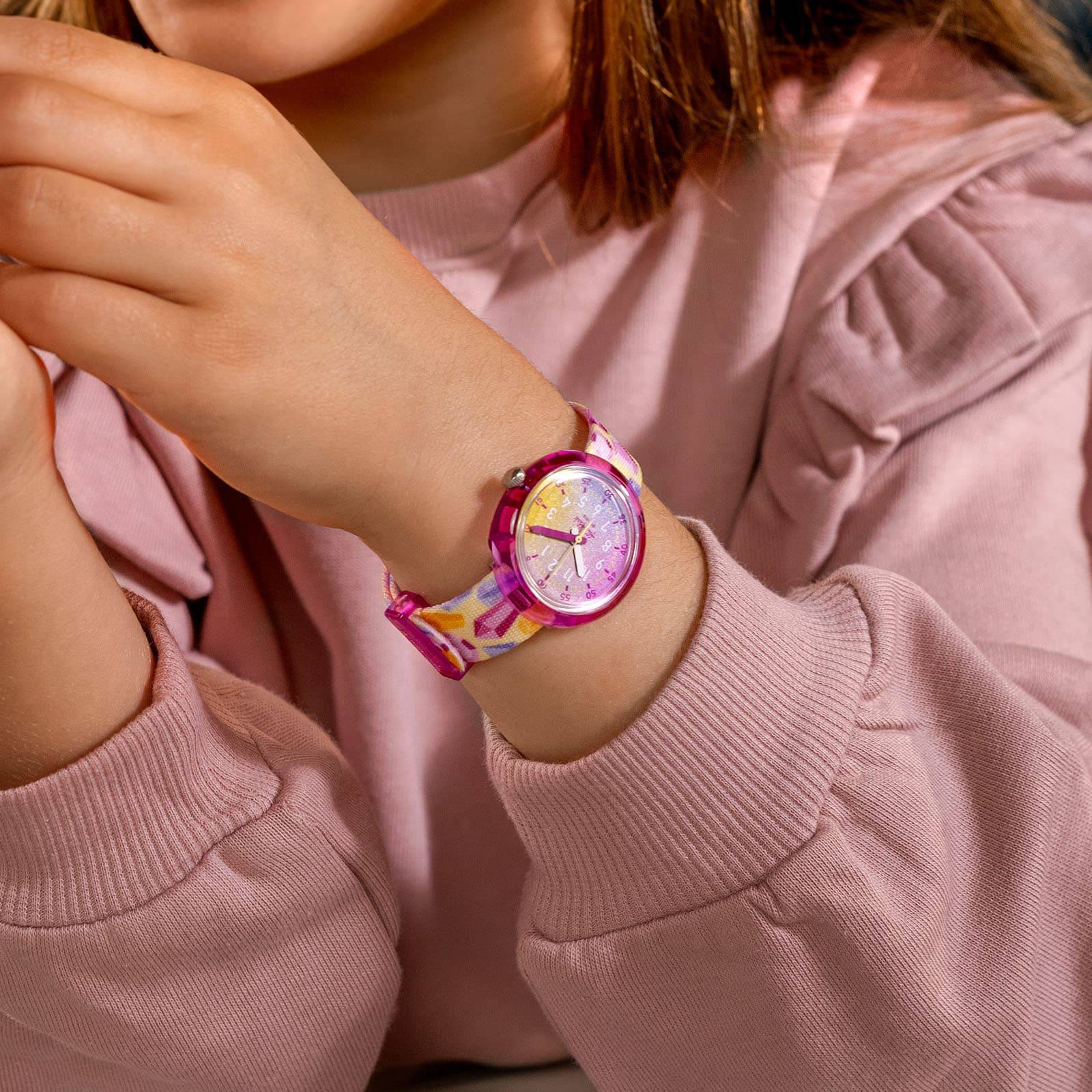 Orologio Bambina Swatch Flik Flak Sparkling Gemstones Quarzo ZFPNP155