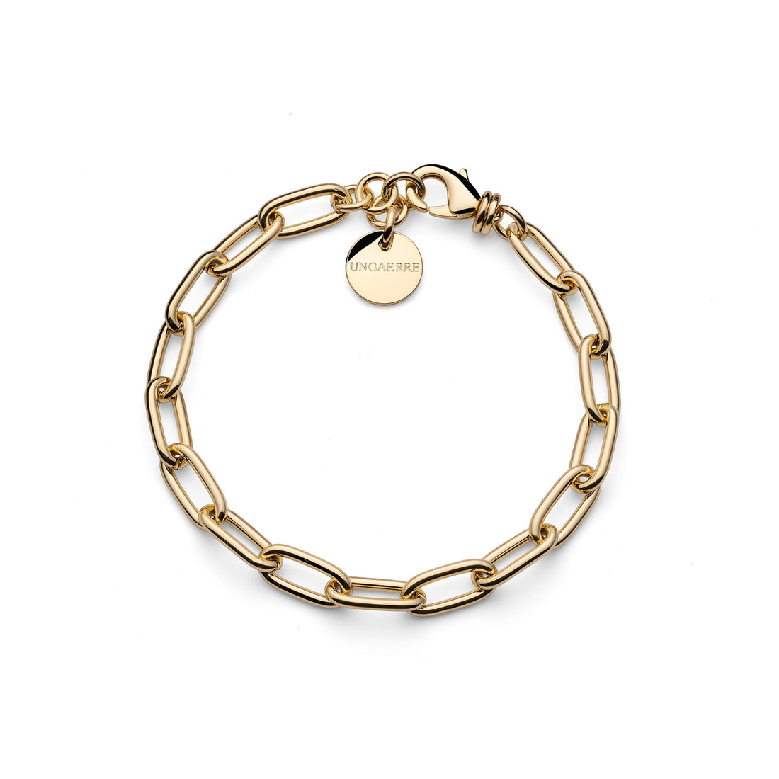 Bracciale Donna Unoaerre Bronzo Dorato Catena Ovale 573094