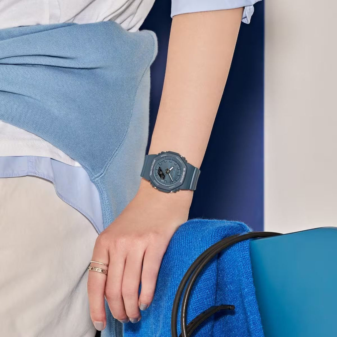 Orologio Bambino Ragazzo Casio G-SHOCK Quarzo Blu Pastello GMA-P2100BA-2AER