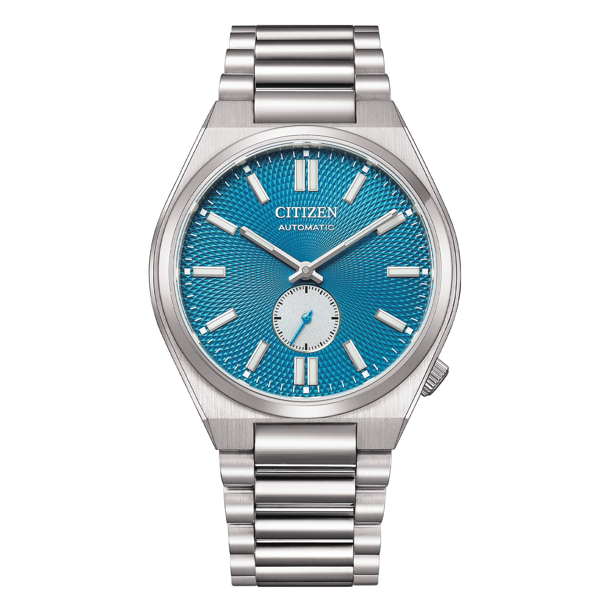 Orologio Uomo Citizen Tsuyosa Piccola Secondi Blu Cielo Guillochè NK5010-51L