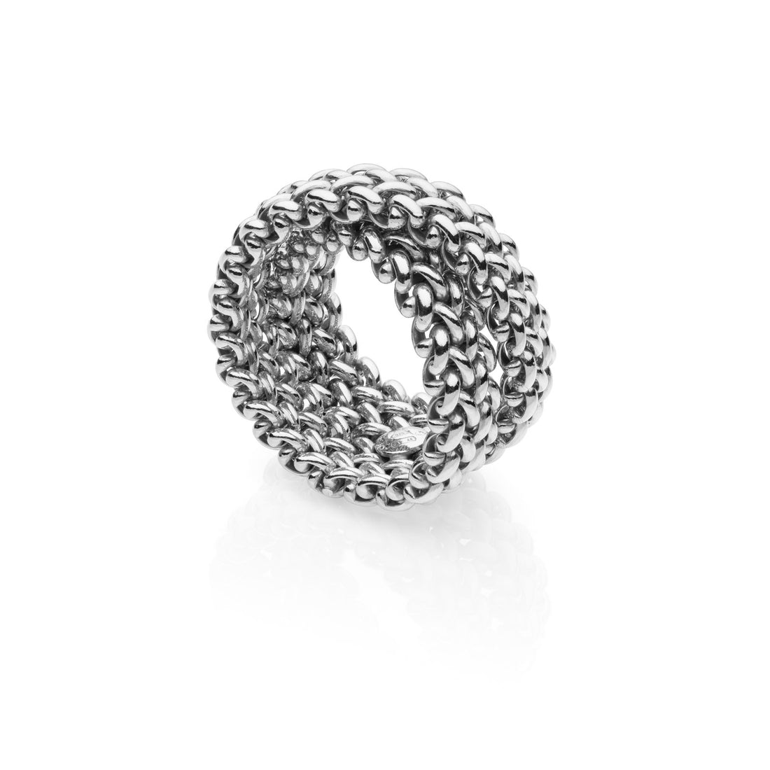 Anello Donna Unoaerre Argento 925 Lucido Fascia Chicco Di Riso 63541214