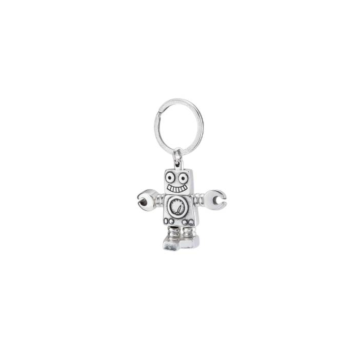 Portachiavi Unode50 Robot Placcato Argento LLA0169MTL0000U