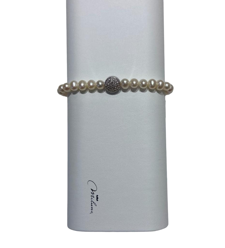 Bracciale Donna Miluna Argento 925 Miss Italia Perle Bianche sfera PBR3500-TPZ
