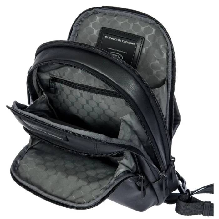 Zaino Uomo Porsche Design Tracolla Roadster Evo Pelle Nera OLH01539