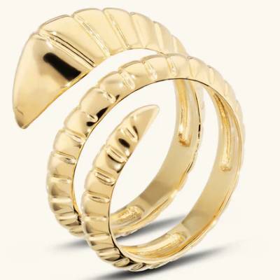 Anello Donna Etrusca Bronzo Fascia Snake WSET00922.YG