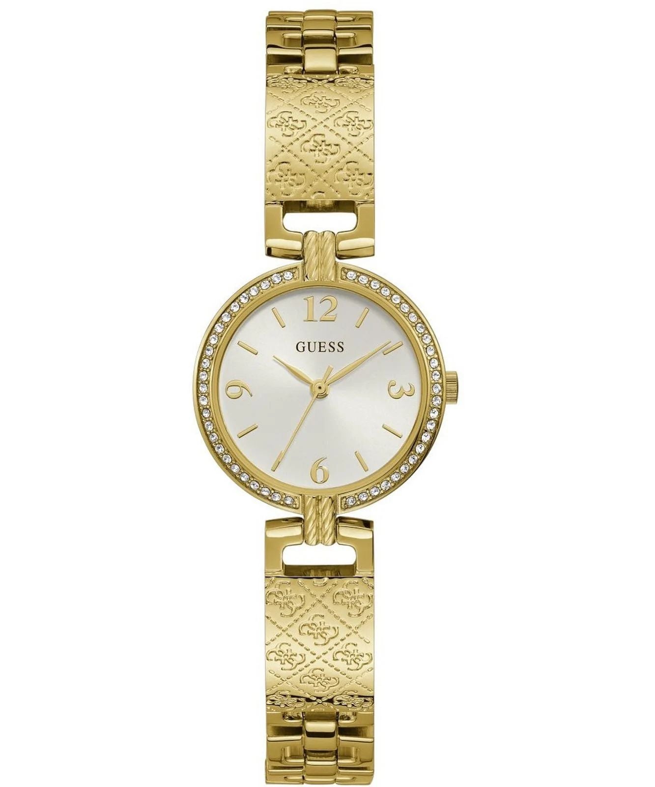 Orologio Donna Guess Quarzo Solo Tempo Acciaio Dorato Zirconi GW0098L2