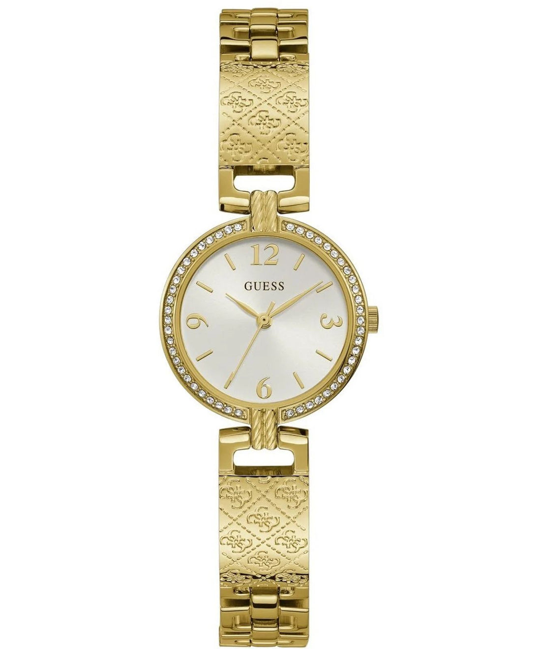 Orologio Donna Guess Quarzo Solo Tempo Acciaio Dorato Zirconi GW0098L2