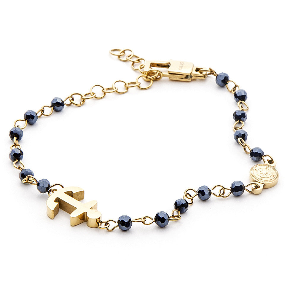 Bracciale Uomo 4US Cesare Paciotti Acciaio Dorato Simbolo Ancora 4UBR4474