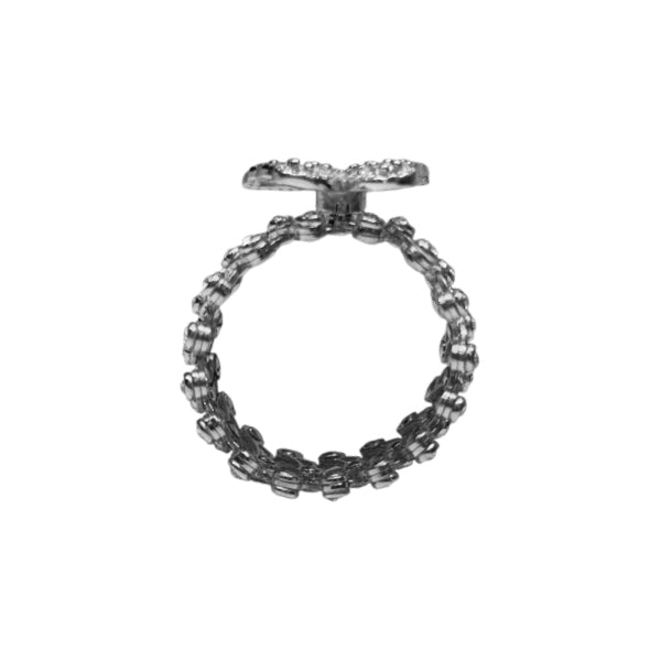 Anello-Bracciale Donna Re Mida Argento Estendibile Zirconi Fascia-4