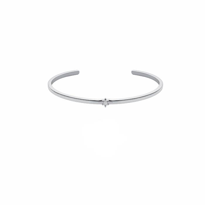 Bracciale Donna Liu Jo Argento 925 Bangle Stella Zircone Bianco ALJ268
