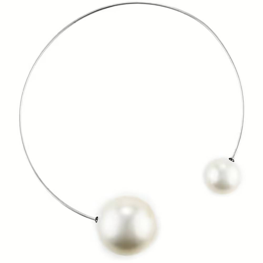 Collana Donna Acciaio rigida 4US Cesare Paciotti  Perle 4UCL6485W
