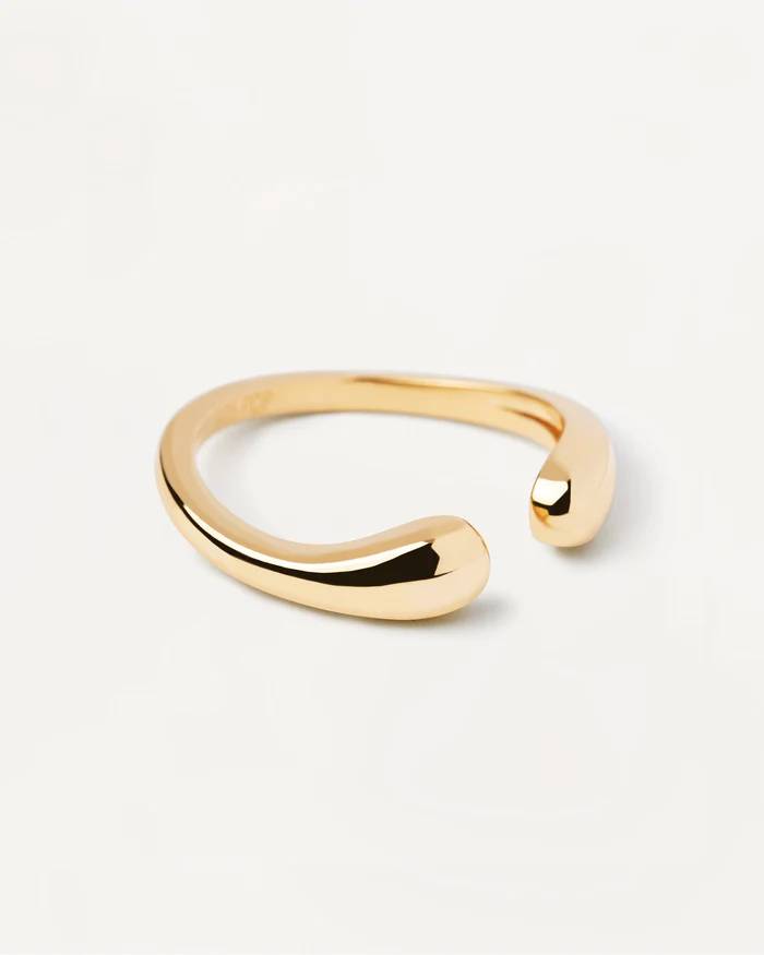 Anello Donna PDPaola Argento Dorato 925 Crush Doppio Uncino AR01-903-12