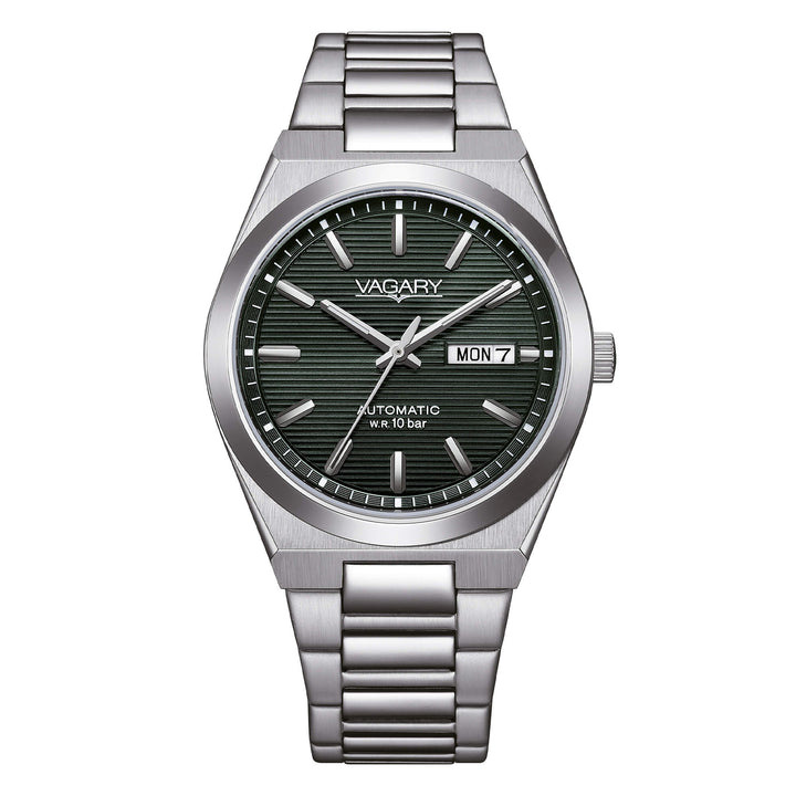 Orologio Uomo Vagary By Citizen Timeless Automatico Verde Acciaio IX3-611-41