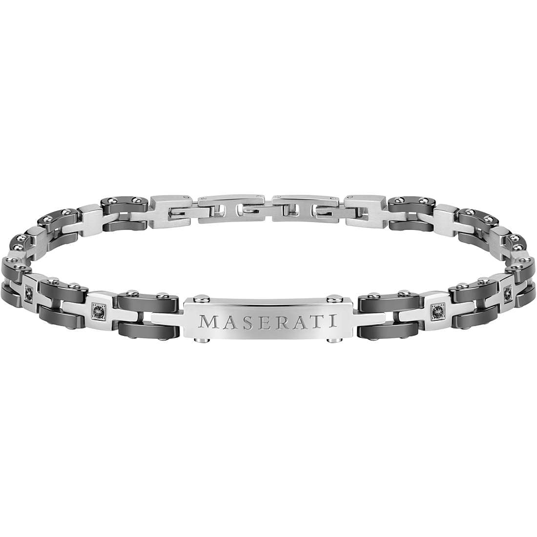 Bracciale Uomo Maserati Acciaio e ceramica nera  JM219AQH11