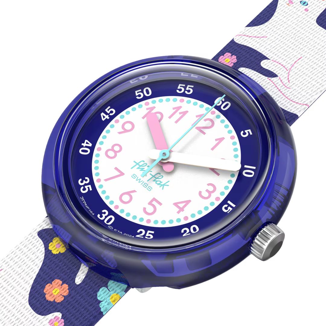 Orologio Bambina Swatch Flik Flak FANCY CAT Viola ZFPNP164