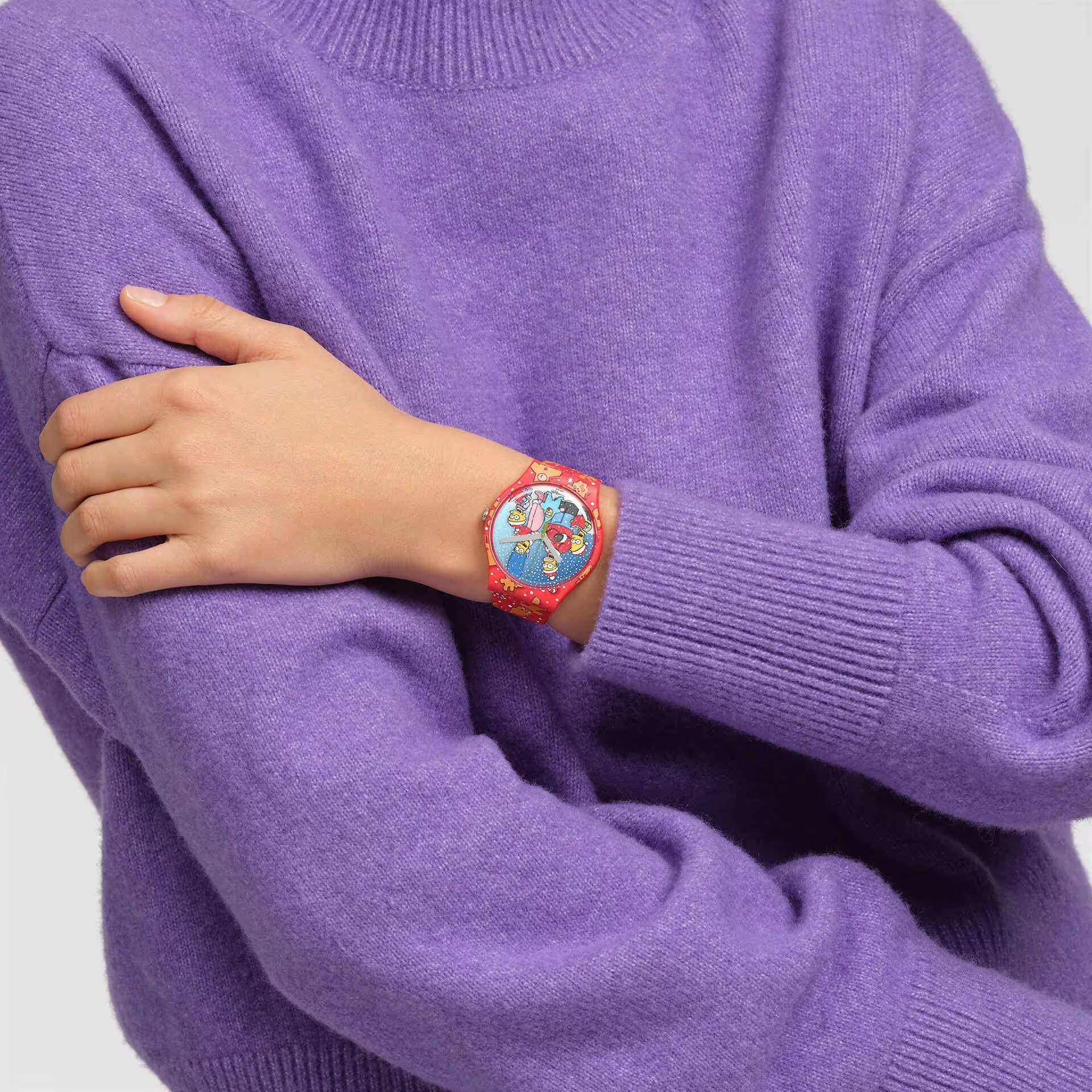 Orologio Unisex Swatch The Simpson Natale Quarzo Solo Tempo SUOZ361