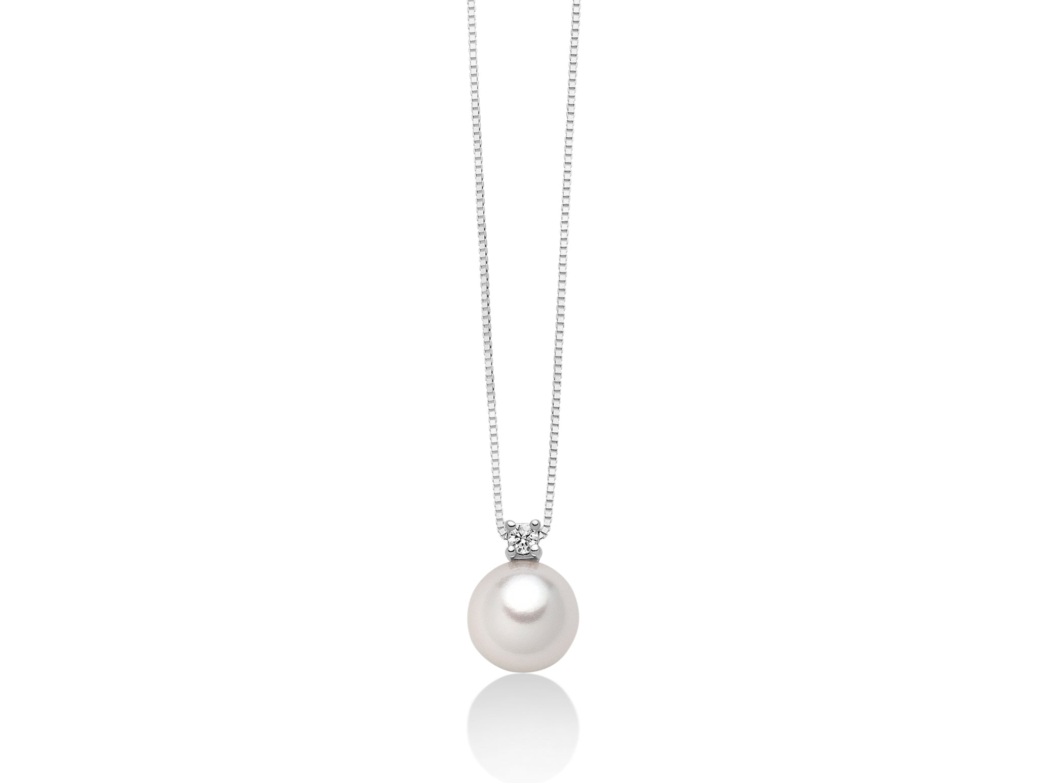 Collana Donna Miluna Girocollo ORO 750 Perle Diamante PCL5611M