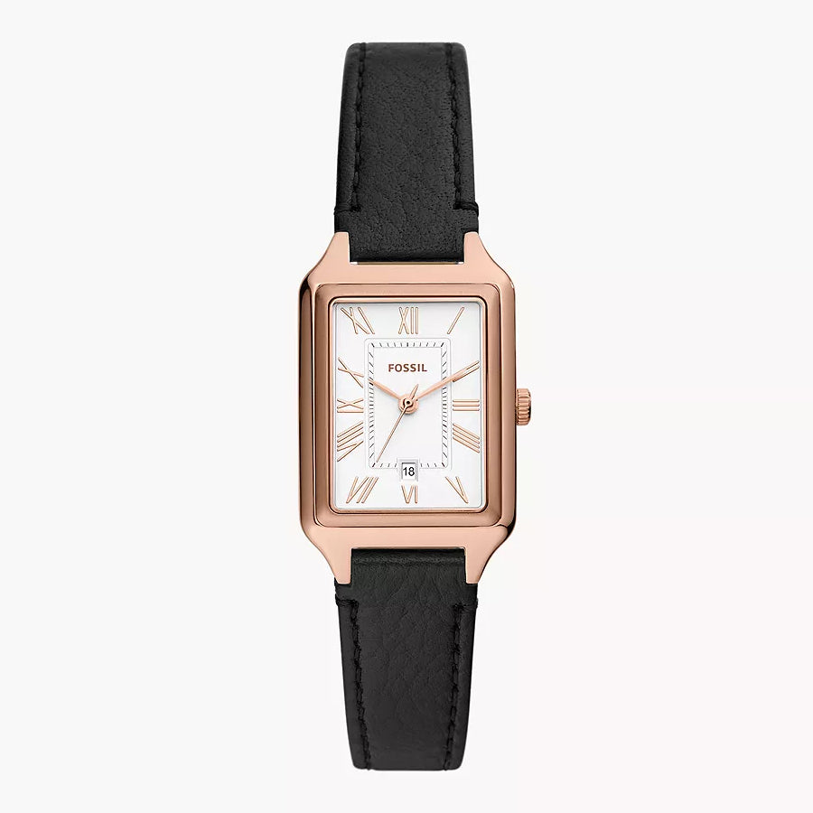 Orologio Unisex Fossil Quarzo Acciaio Rosè Pelle Marrone Numeri Romani ES5310