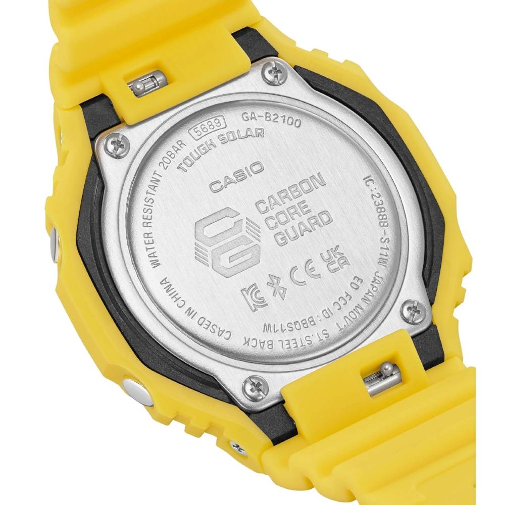 Orologio Uomo G-Shock Quarzo Digitale Analogico Giallo GA-B2100C-9AER