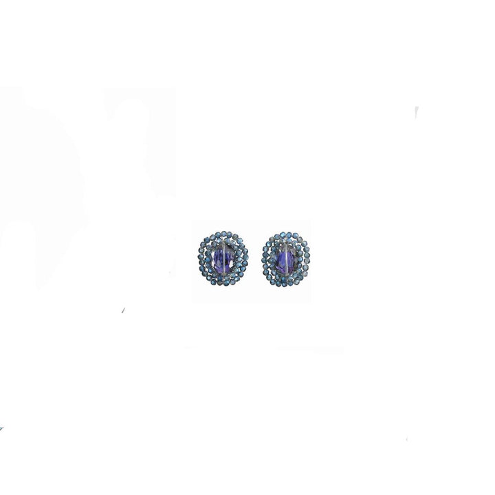 Orecchini Donna Ottaviani Cristalli Colorati Blu A Clip 500710O