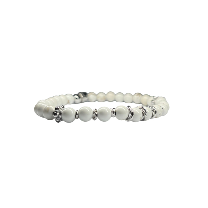 Bracciale Uomo Maria Cristina Sterling Argento 925 Elastico Biglie Agata G3655