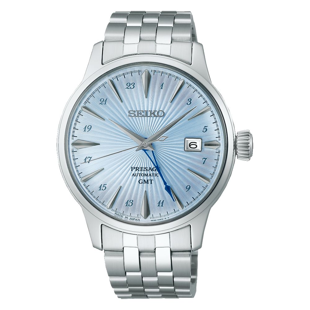 Orologio Uomo Seiko Presage Cocktail Sky Diving Azzurro GMT SSK037J1