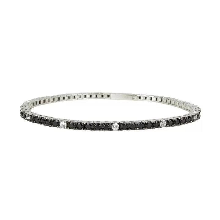 Bracciale Uomo Zancan Tennis Argento 925 Zirconi Neri ESB080-19