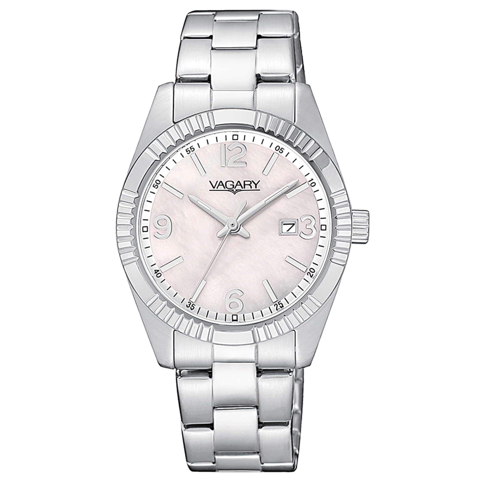 Orologio Donna Vagary Acciaio Bianco Quarzo Solo Tempo Data IU2-219-11