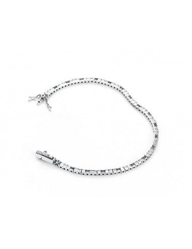 Bracciale Uomo Cesare Paciotti Argento 925 Tennis Zirconi Bianchi E Neri JPBR2315B/21