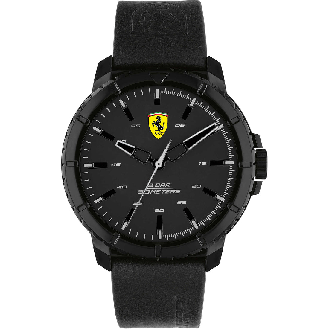 Orologio Uomo Ferrari Quarzo Solo Tempo Nero Pelle FER0830901